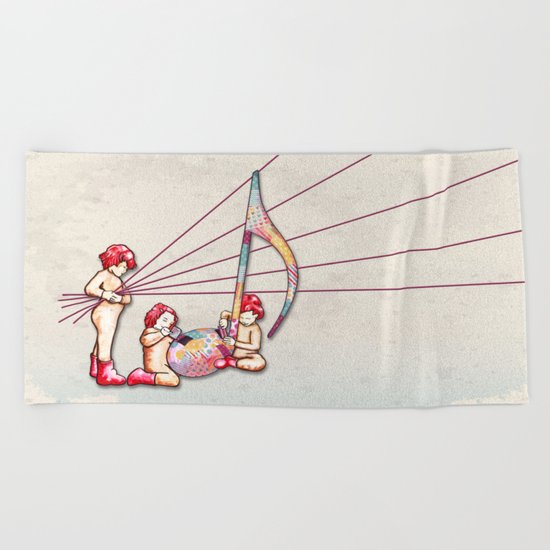 The Music Class - L'atelier de musique Beach Towel