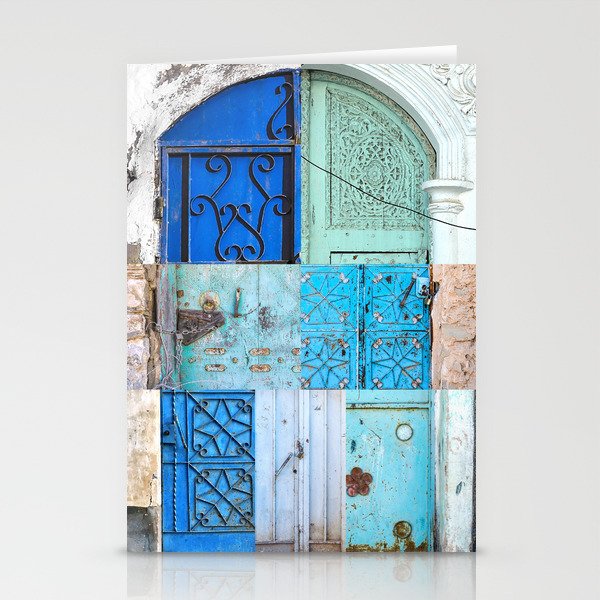 Blue Door Puzzle Stationery Cards