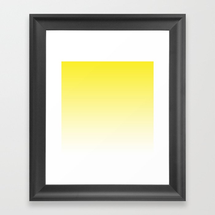 Yellow Light Ombre Framed Art Print