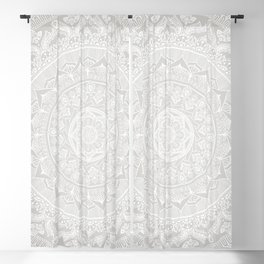 Mandala Soft Gray Blackout Curtain