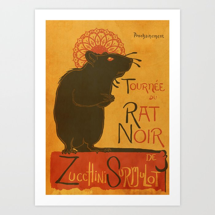 Le Rat Noir Art Print