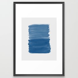 Classic Blue Abstract Minimalism #1 #minimal #ink #decor #art #society6 Framed Art Print