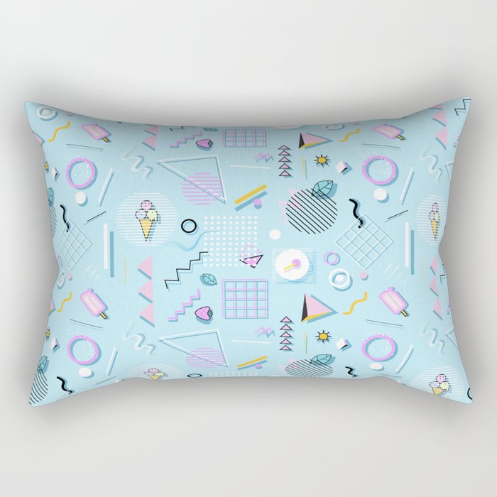 Memphis style pattern Rectangular Pillow