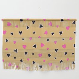Pink Gold Valentines Love Heart Collection Wall Hanging