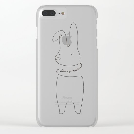 Love Yourself - Bunny Clear iPhone Case