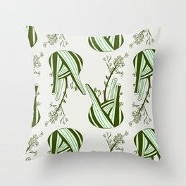 Fennel - vegetable print Throw Pillow