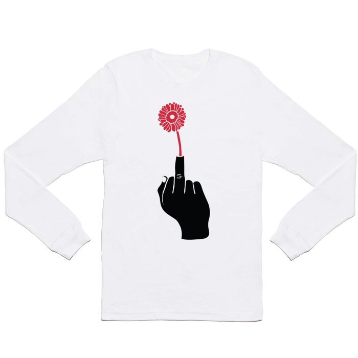 The One Fingered (Hippy) Solute Long Sleeve T Shirt