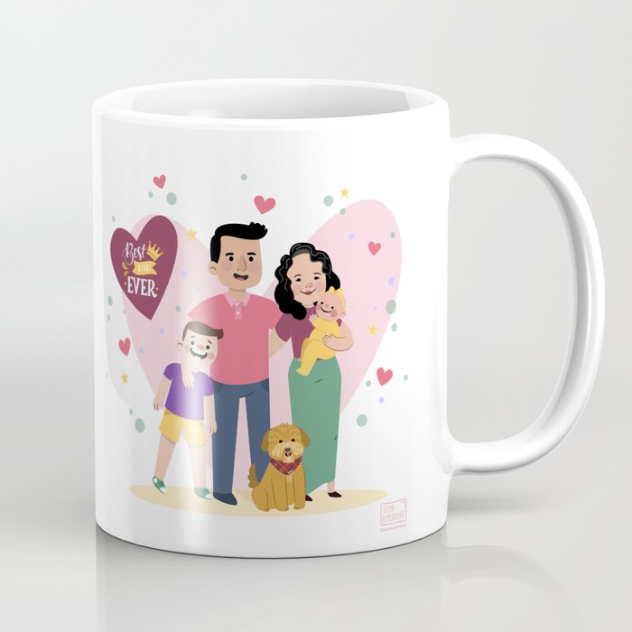 Personalized Illustratiom for Fathers Day Coffee Mug