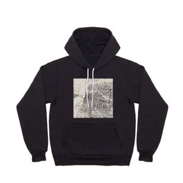 black and white Memphis city map Hoody