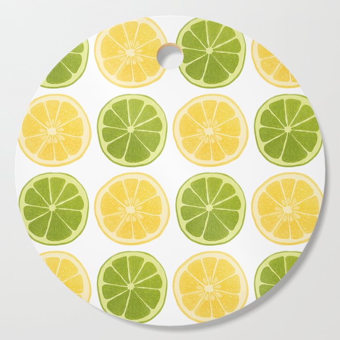 Lemon Lime Pattern Cutting Board by Foxglove and Ivy | Society6