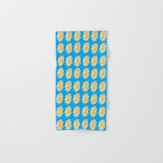 Golden Daisy Swimming in Blue Hand & Bath Towel