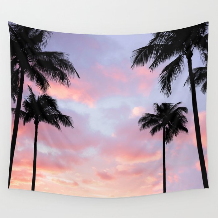 Palm Trees and Sunset Wall Tapestry