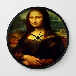 Leonardo da Vinci (Italian, 1452-1519) - Title: MONA LISA - Portrait of Lisa Gherardini (La Gioconda) - Date: (c.1503-1506) - Style: High Renaissance - Genre: Portrait - Media: Oil - Digitally Enhanced Version (1000 dpi) - Wall Clock