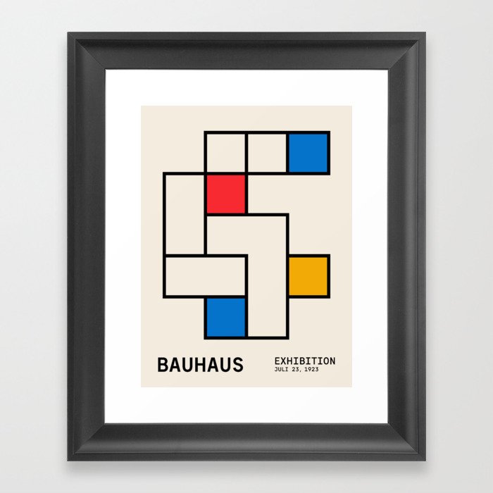 Bauhaus Blocks Framed Art Print