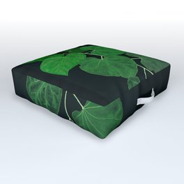Eastern Redbud stem Outdoor Floor Cushion | Green, Easternusa, Painting, Midwestusa, Tree, Leaves, Black, Nativeplants, Digital 