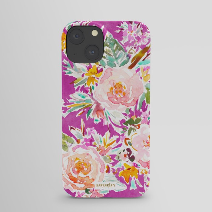 WEIRD STUFF Pink Floral iPhone Case