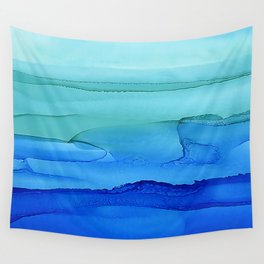 Alcohol Ink Seascape Wall Tapestry