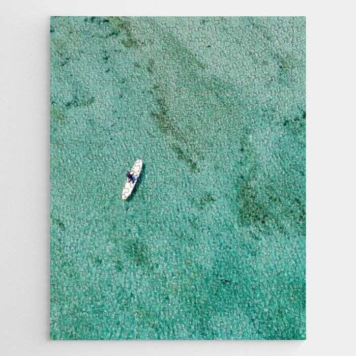 Person Paddle Boarding | Paddle Board | Drone Beach Photograph Jigsaw Puzzle