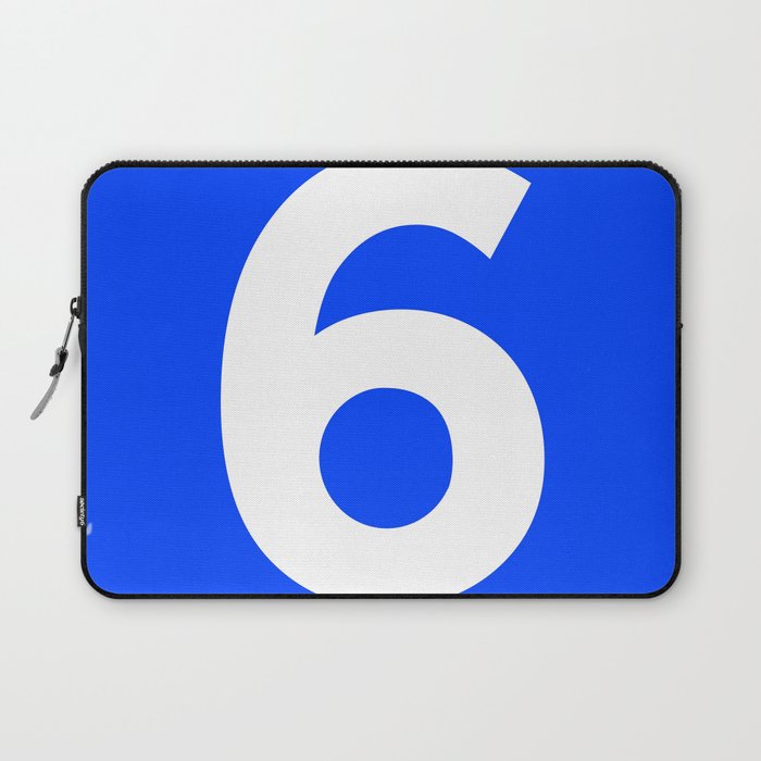 Number 6 (White & Blue) Laptop Sleeve