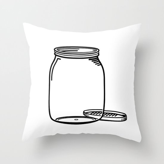 The Empty Jar Throw Pillow