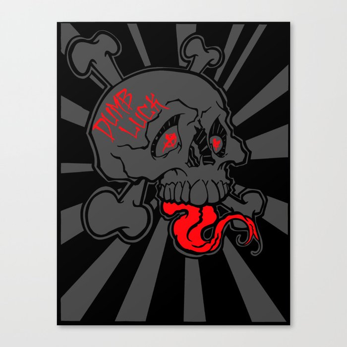 Shanghai Skull Blackout Canvas Print