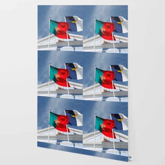 Portugal And Azores Flags Wallpaper By Gavila Society6