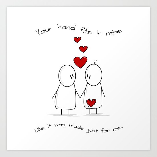 Hold My Hand Art Print