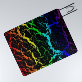 Cracked Space Lava - Light Spectrum Picnic Blanket