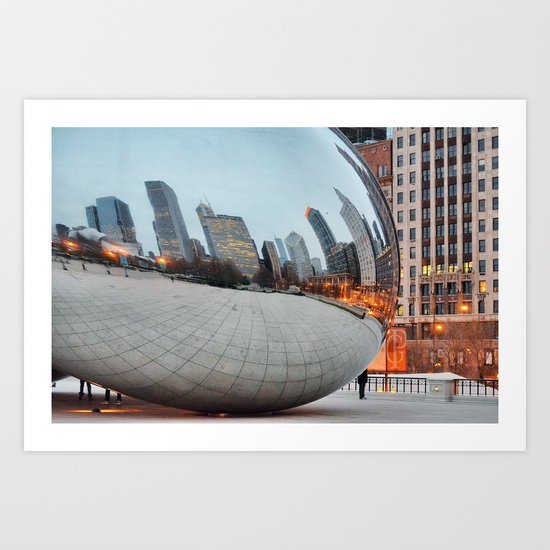 Chicago Bean - Big City Lights Art Print
