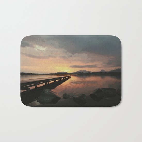 abendstimmung coastal evening Bath Mat