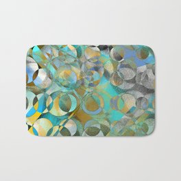 avoid this Bath Mat | Aqua, Digital, Yellow, Blue, Abstract, Gold, Painting 