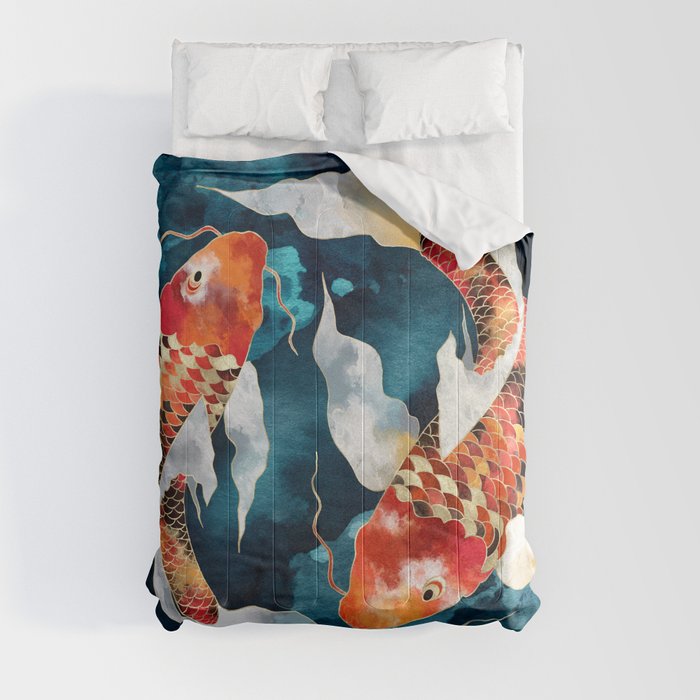 Metallic Koi II Comforter