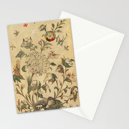 A Floral Fantasy of Animals and Birds Stationery Card