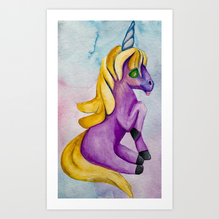 Cute Baby Unicorn Art Print By Helenashimizu Society6 Printed with archival ink on your choice of matte or fine art textured. cute baby unicorn art print by helenashimizu