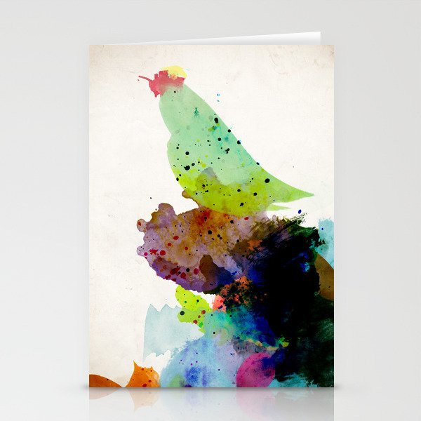 Bird standing on a tree Stationery Cards