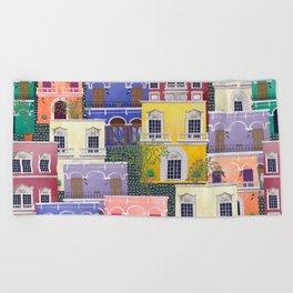 Puerto Rico architecture pattern in spring Beach Towel