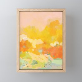 abstract spring sun Framed Mini Art Print