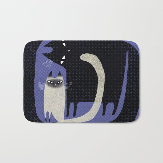 CONTRAST CATS Bath Mat