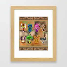 Native American Waterbirds "Of All Color" Framed Art Print