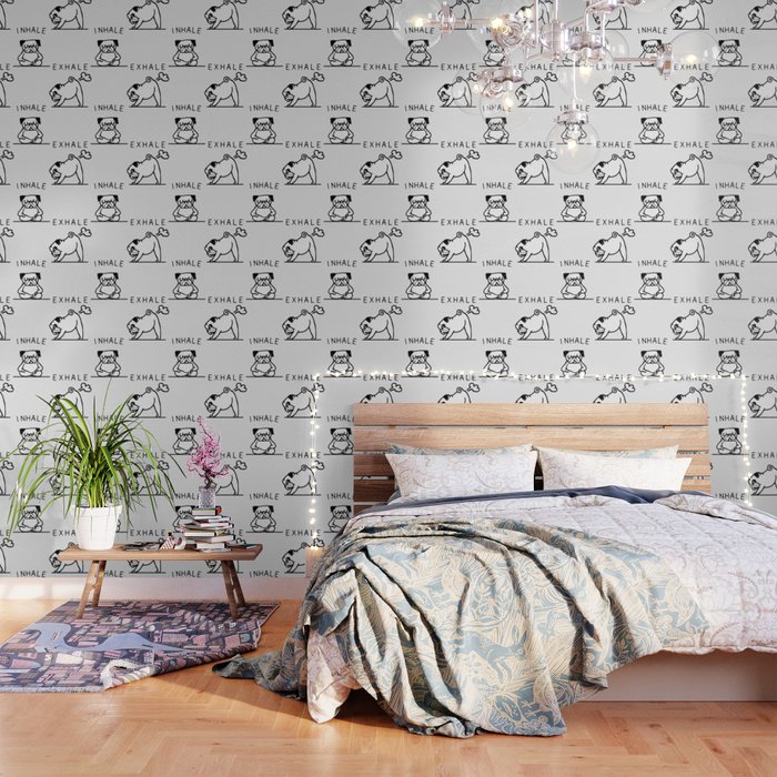 Inhale Exhale Pug Wallpaper By Pugsgym Society6