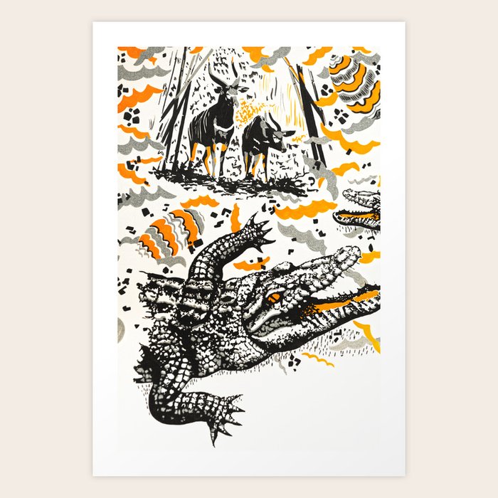 How doth the Little Crocodile Art Print by we are bananas | Society6