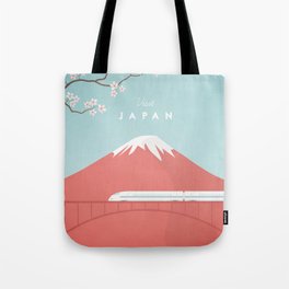 Vintage Japan Travel Poster Tote Bag