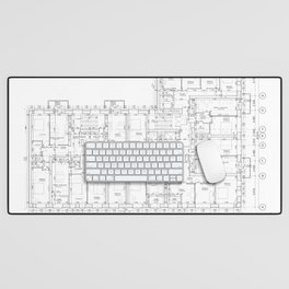 Detailed architectural floor layout Desk Mat