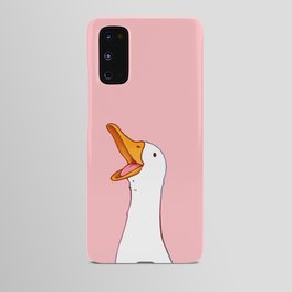 Happy White Duck Android Case