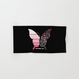 Breast Cancer Awareness Butterfly Hand & Bath Towel