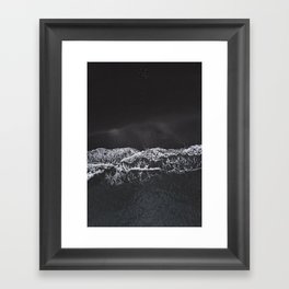 Black Sand Beach Framed Art Print