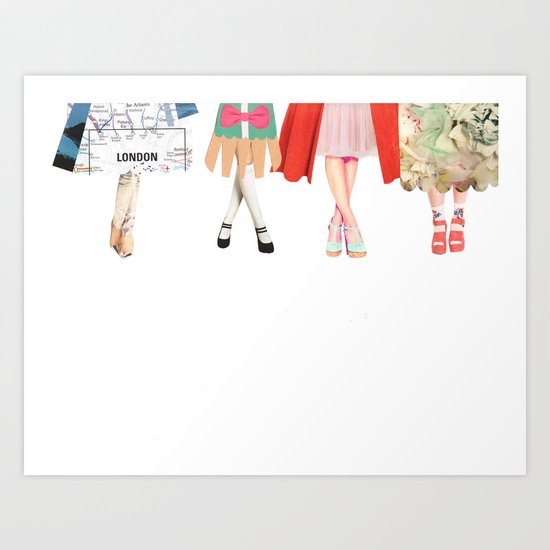 Legs and heeels Art Print