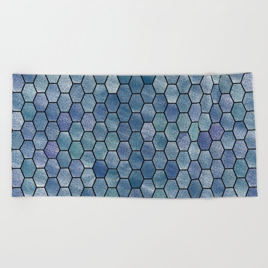 Glitter Tiles VI Beach Towel