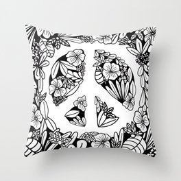 Botanical Peace Throw Pillow