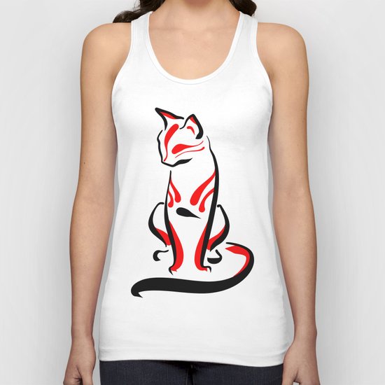 Kabuki Cat Unisex Tank Top
